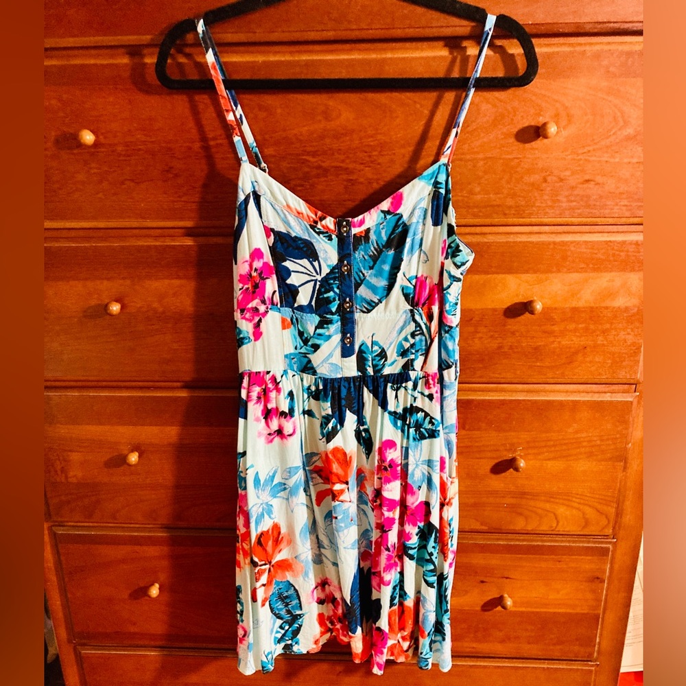 Express Tropical Print Dress